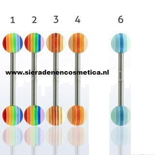 Tongpiercing, Diverse Kleuren