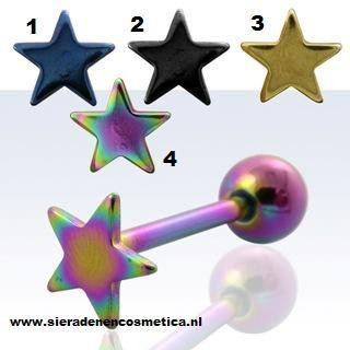 Tongpiercing Ster