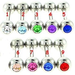 Tongpiercing met steentje