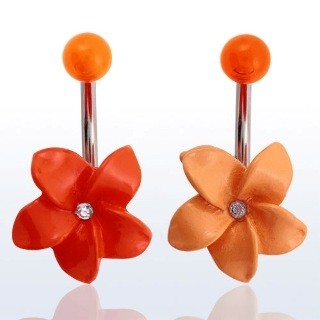 Navelpiercing, Licht oranje