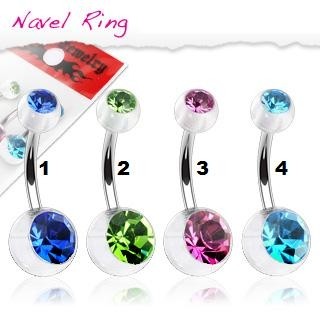 Navelpiercing met steentje