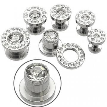 Tunnel Diamond Silver, 6mm