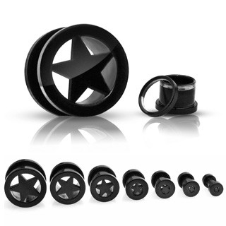 Black Steel Star, 6mm/8mm/10mm