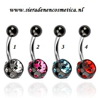 Black with Coloured Stones