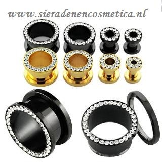 Goud of Black Strass 4mm/6mm/8mm/10mm/12mm