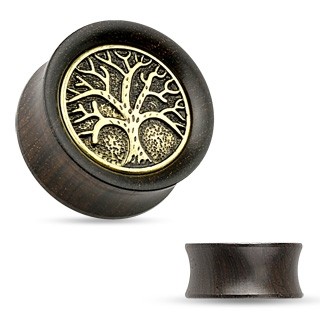 Tunnel / Plug, Tree of Life Wood 6mm/8mm/10mm/12mm/14mm/16mm/19mm