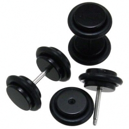 Fake Plug, in Zwart & Wit, Diverse maten