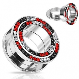 Tunnel Steel, Red/ Black/ Clear 8mm