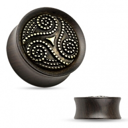 Tunnel / Plug, Tribal Swirl 6mm/8mm/10mm/12mm