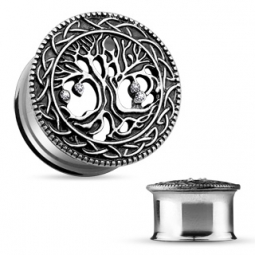 Tunnel, Tree of Life, Silver 12mm