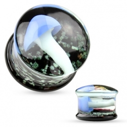 Tunnel/ Plug, Glas Mushroom, 6mm/8mm/10mm/12mm/14mm/16mm
